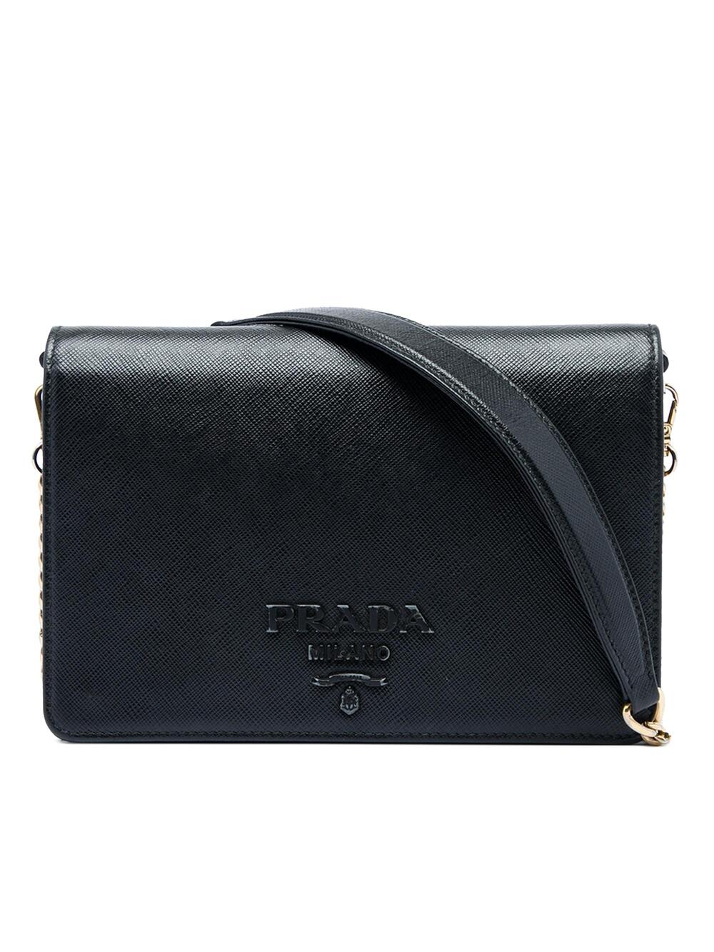 Prada Monochrome Chain Flap Bag #376198P98B